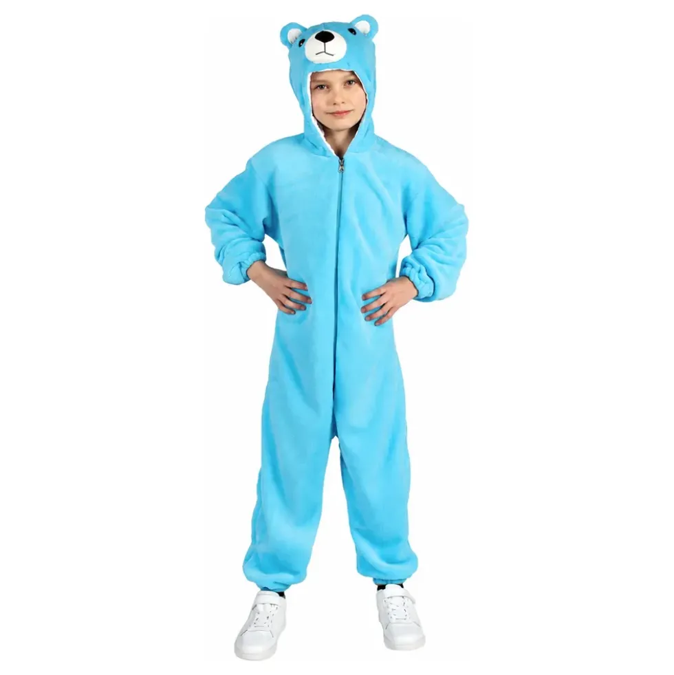 Onesie Blå Björn Barn Maskeraddräkt