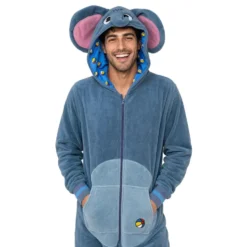 Onesie Elefant Maskeraddräkt