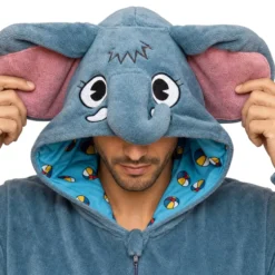 Onesie Elefant Maskeraddräkt