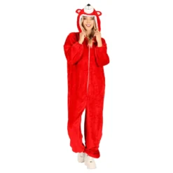 Onesie Röd Björn Maskeraddräkt