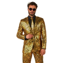 OppoSuits Golden Geo Star Kostym