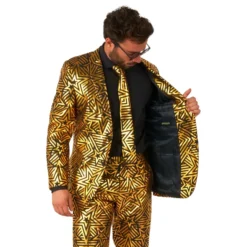 OppoSuits Golden Geo Star Kostym
