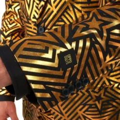 OppoSuits Golden Geo Star Kostym