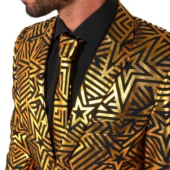 OppoSuits Golden Geo Star Kostym
