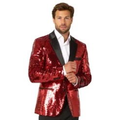 OppoSuits Paljettkavaj Briliant Röd