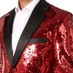 OppoSuits Paljettkavaj Briliant Röd