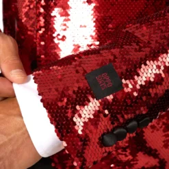 OppoSuits Paljettkavaj Briliant Röd