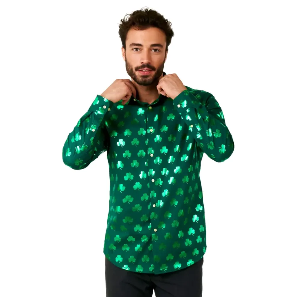 OppoSuits Shiny Shamrock Skjorta