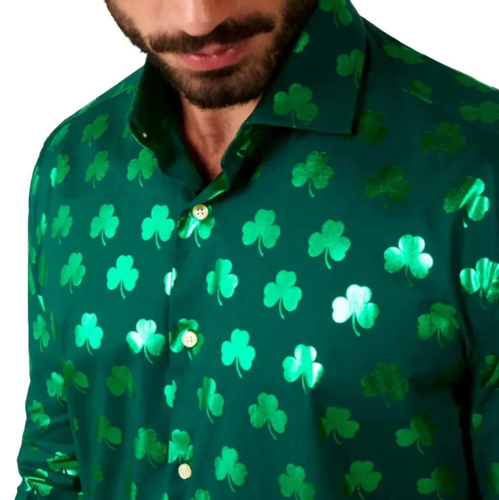 OppoSuits Shiny Shamrock Skjorta
