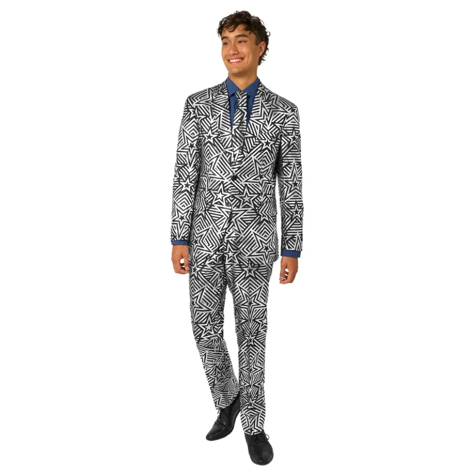OppoSuits Silver Geo Star Kostym