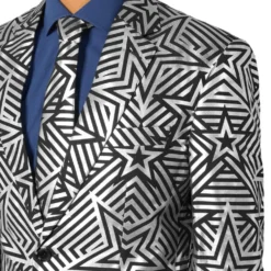 OppoSuits Silver Geo Star Kostym