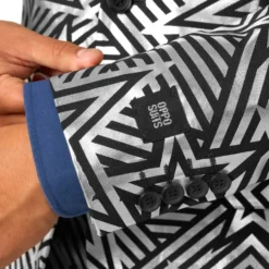 OppoSuits Silver Geo Star Kostym