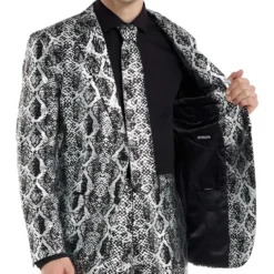 OppoSuits Silver Snake Kostym