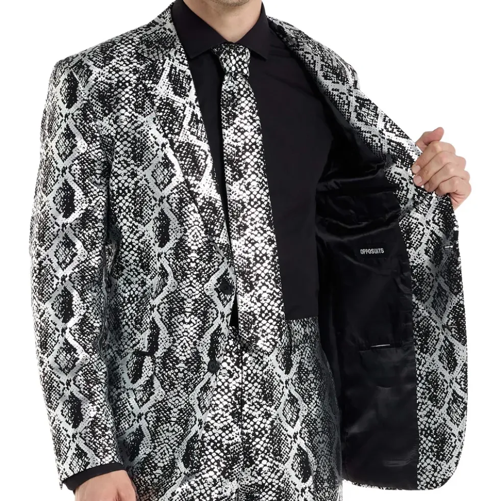 OppoSuits Silver Snake Kostym