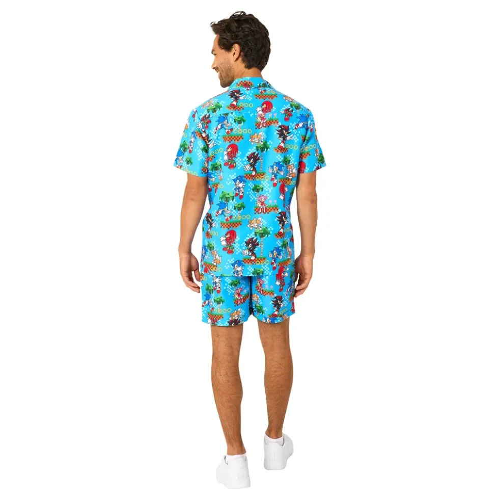 OppoSuits Sonic™ Green Hill Shorts Kostym