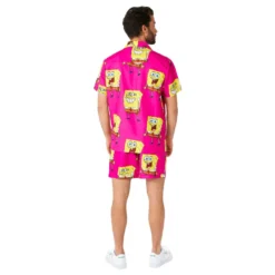 OppoSuits Svampbob Fyrkant Pink Shorts Kostym
