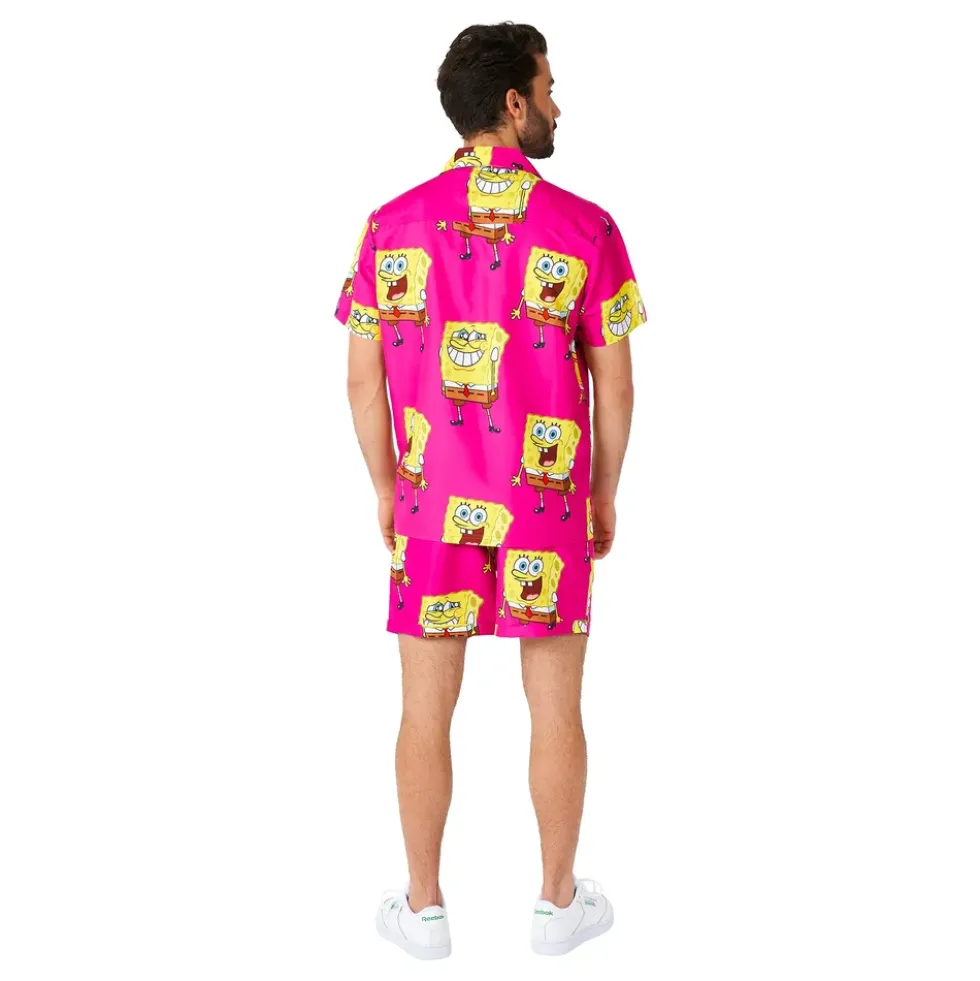 OppoSuits Svampbob Fyrkant Pink Shorts Kostym