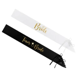 Ordensband Bride & Bride Squad Svart/Vit