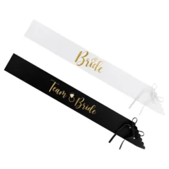 Ordensband Bride & Bride Squad Svart/Vit