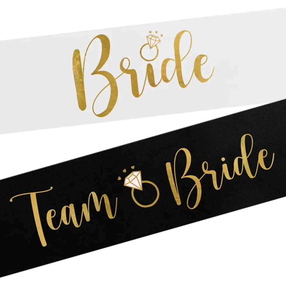 Ordensband Bride & Bride Squad Svart/Vit