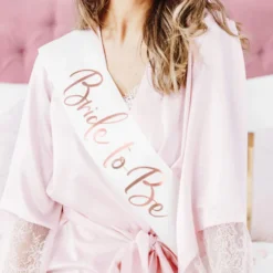 Ordensband Bride To Be Vit/Rosé