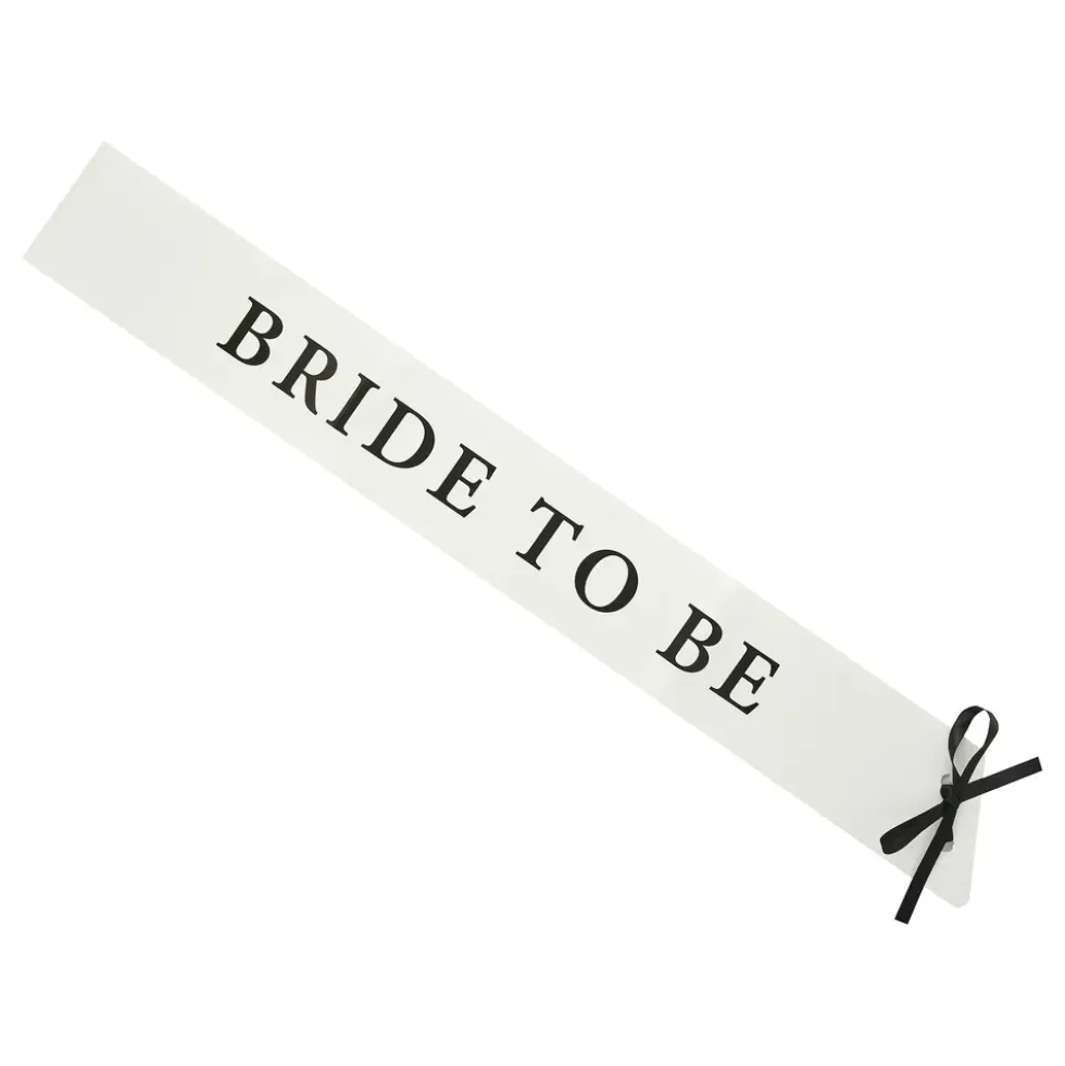 Ordensband Bride to Be Vit/Svart