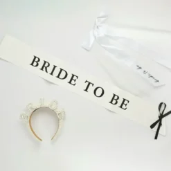Ordensband Bride to Be Vit/Svart