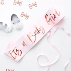 Ordensband It´s A Baby Girl Rosa/Roséguld