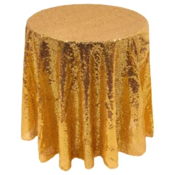 Paljettduk Rund Guld