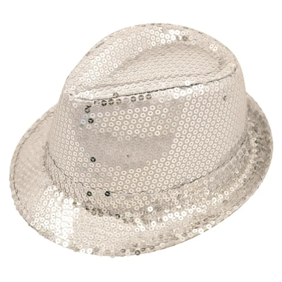 Paljetthatt Gangster Silver
