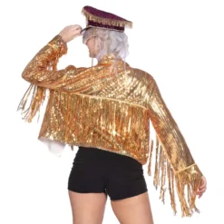 Paljettjacka med Fransar Guld