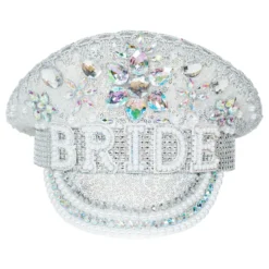 Paljettkeps Bride med Pärlor