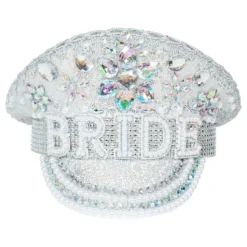 Paljettkeps Bride med Pärlor