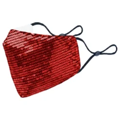 Paljettmunskydd Röd