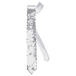Paljettslips Silver