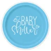 Pappersassietter Baby Shower Blå