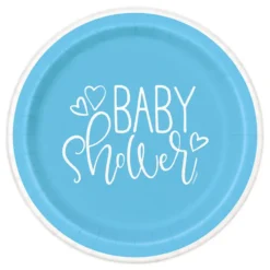 Pappersassietter Baby Shower Blå