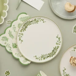 Pappersassietter Gröna Löv Botanic
