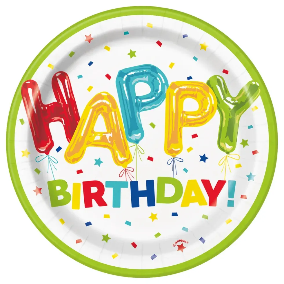 Pappersassietter Happy Birthday