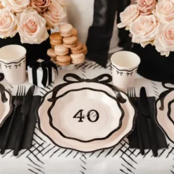 Pappersassietter Hello 40 Rosett