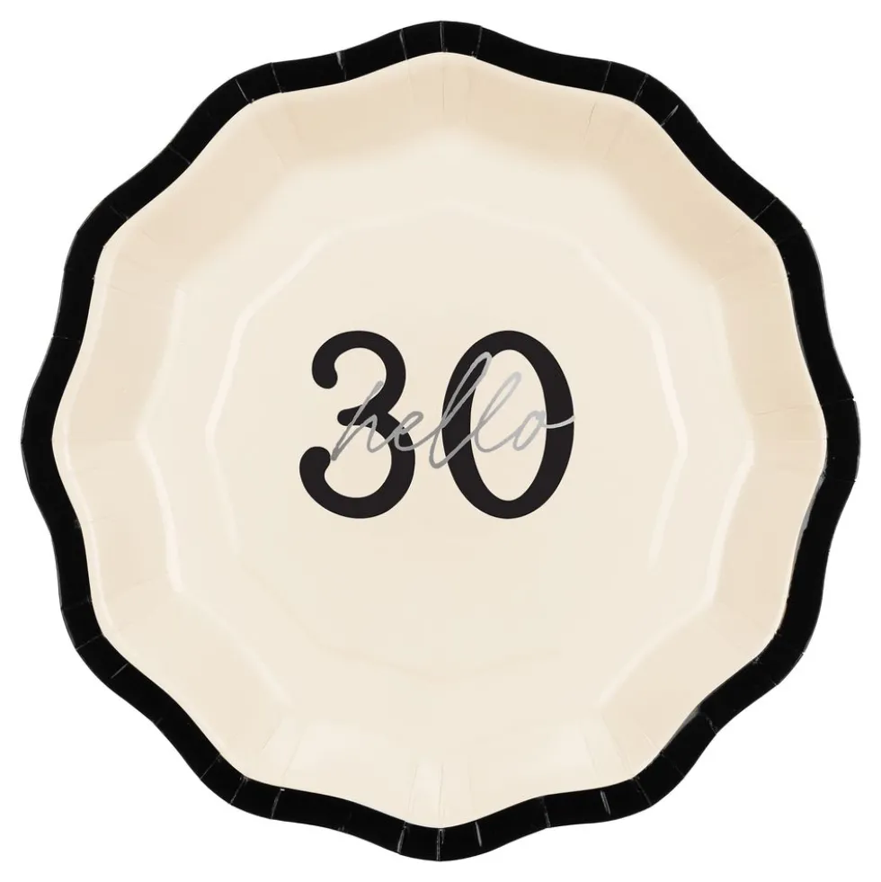Pappersassietter Hello 30 Rosett