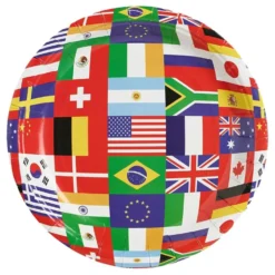 Pappersassietter Internationella Flaggor