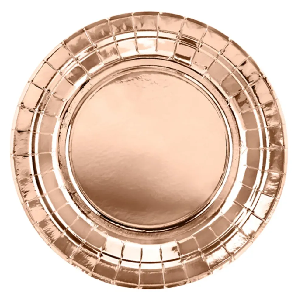 Pappersassietter Roséguld Metallic