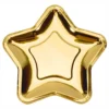 Pappersassietter Stjärna Guld Metallic
