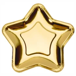 Pappersassietter Stjärna Guld Metallic