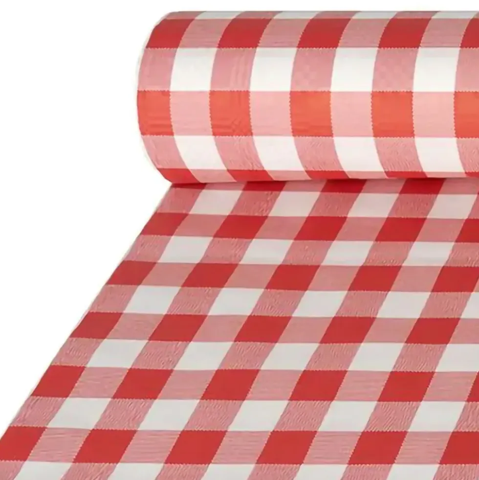 Pappersduk Röd Rutig