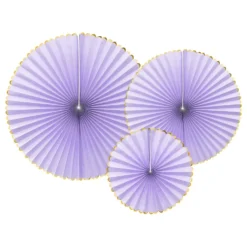 Pappersfjädrar Lila/Guld Pastell