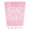 Pappersmuggar Baby Shower Rosa