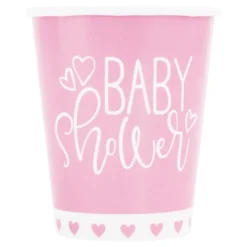 Pappersmuggar Baby Shower Rosa