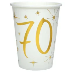 Pappersmuggar 70 Guld/Vit
